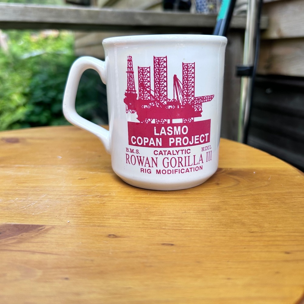 Vintage Rowan Gorilla III Rig Modification Mug White Large LASMO Copan Project